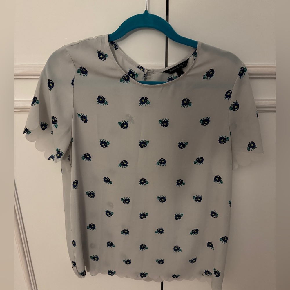 Scalloped Banana Republic Top